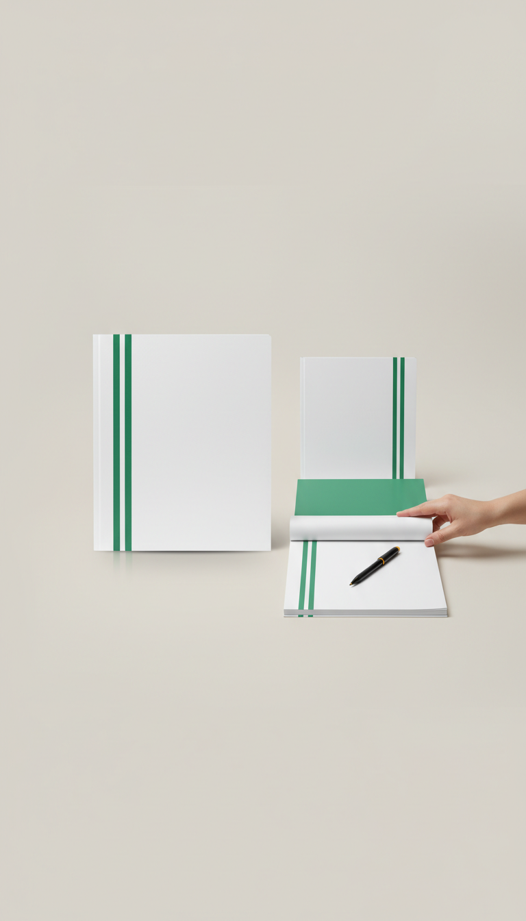 Branded White and Green Course Folder