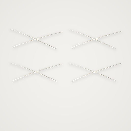 Pre-Soldered Crozat–Hang Cross — Blue Elgiloy 0.8 mm (Pack of 4)