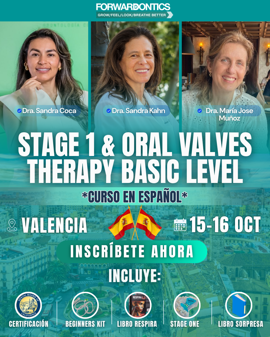 Curso Presencial Stage 1 & oral valves therapy - Valencia España 15-16 Octubre